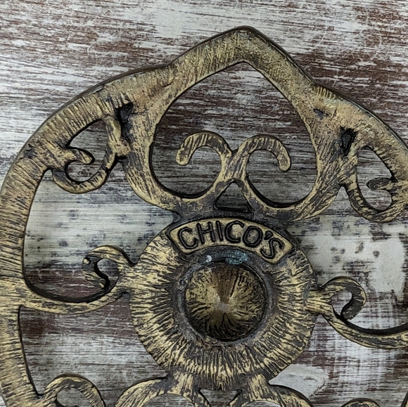 Chico's Bronze Tone, Peach Rhinestone Belt - Picture 6 of 9